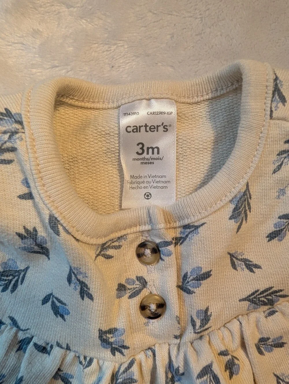 Carter’s Jumpsuit Set • Size 3M • NWOT Hearts & Leaves
